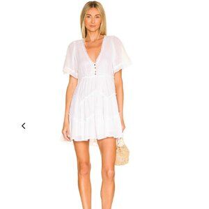 NWOT Alyssa Mini Dress Show Me Your Mumu White Voile Sz M